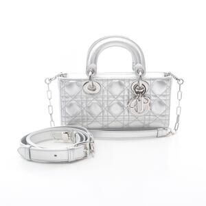 Christian Dior Lady Joy Handbag Leather Black
